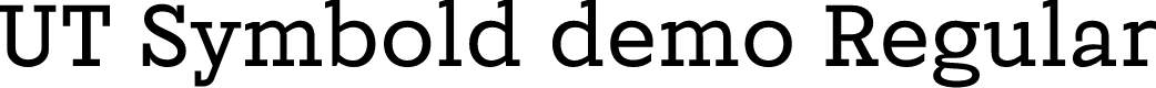 UT Symbold demo Regular