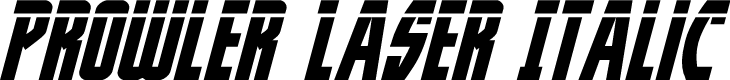 Prowler Laser Italic