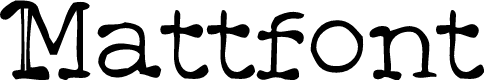 Mattfont  Oblique