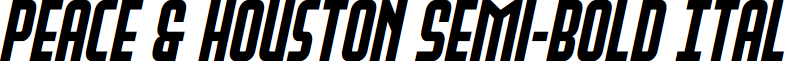 Peace & Houston Semi-Bold Ital