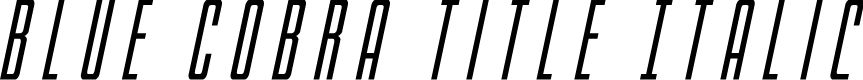 Blue Cobra Title Italic