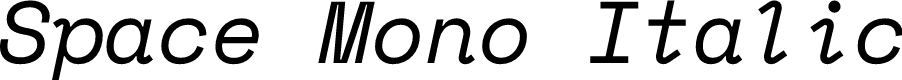 Space Mono Italic