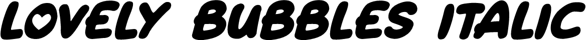 Lovely Bubbles Italic