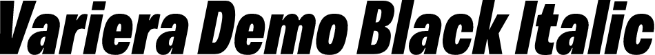 Variera Demo Black Italic