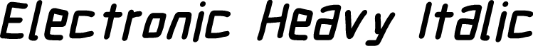 Electronic Heavy Italic