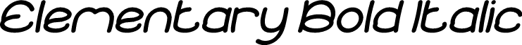 Elementary Bold Italic
