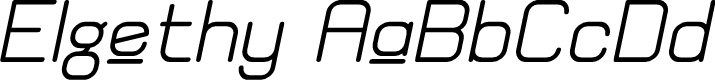 Elgethy Est Upper Bold Oblique