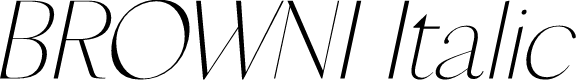 BROWNI Italic