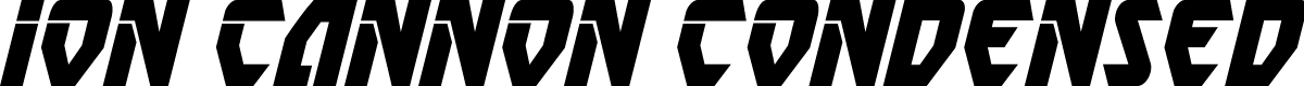 Ion Cannon Condensed Italic