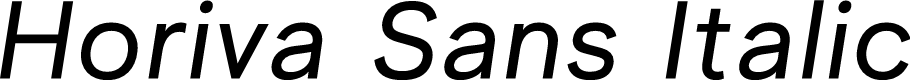 Horiva Sans Demo Italic