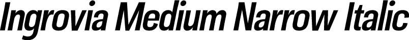 Ingrovia Medium Narrow Italic
