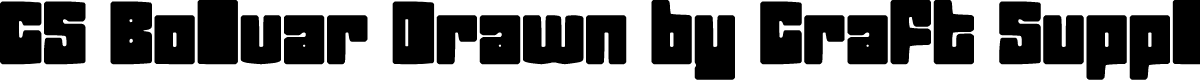 CSBolvarDrawn-Regular Demo