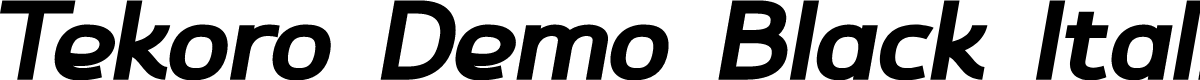 Tekoro Demo Black Italic