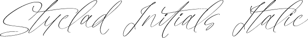 Styelad Initials Italic