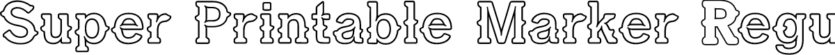 Super Printable Marker Regular