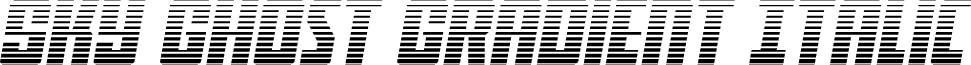 Sky Ghost Gradient Italic