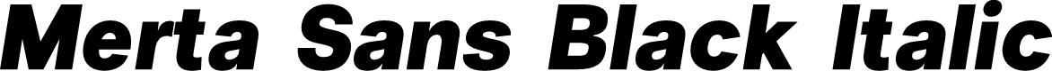 Merta Sans Demo Black Italic