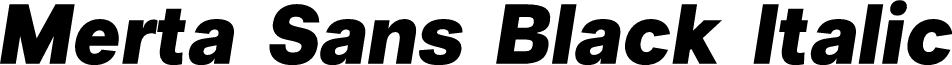 Merta Sans Demo Black Italic