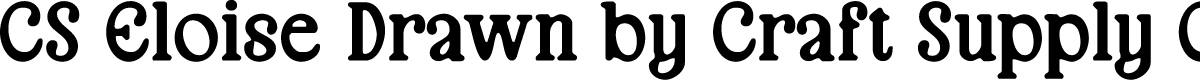 CSEloiseDrawn-Regular Demo