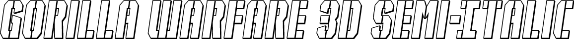 Gorilla Warfare 3D Semi-Italic