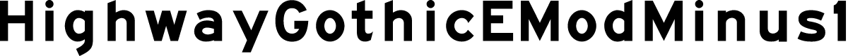HighwayGothicEModMinus10
