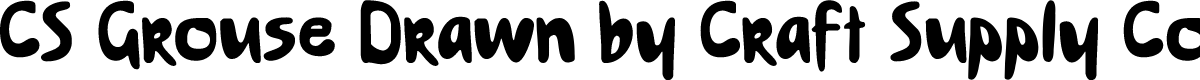 CSGrouseDrawn-Regular Demo
