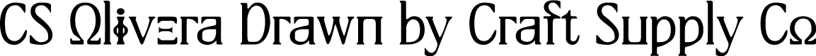CSOliveraDrawn-Regular Demo