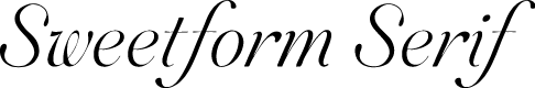 Sweetform Serif