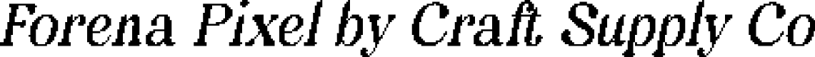 Forena Pixel Regular Demo