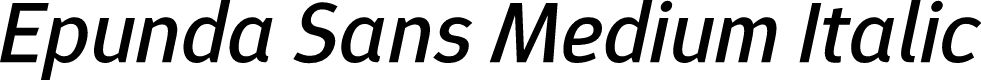 Epunda Sans Medium Italic