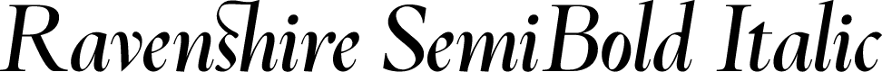 Ravenshire SemiBold Italic