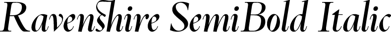 Ravenshire SemiBold Italic