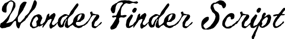 Wonder Finder Script Regular Demo
