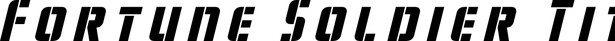Fortune Soldier Title Italic