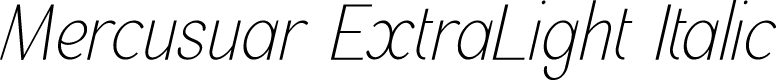 Mercusuar ExtraLight Italic