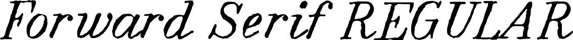 Forward Serif PERSONAL Regular