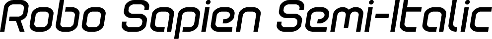 Robo Sapien Semi-Italic