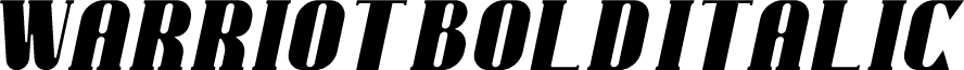 warriot Bold Italic