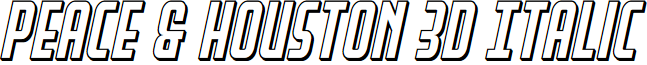 Peace & Houston 3D Italic