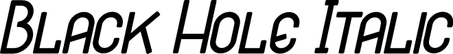 Black Hole Italic