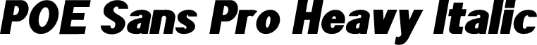 POE Sans Pro Heavy Italic
