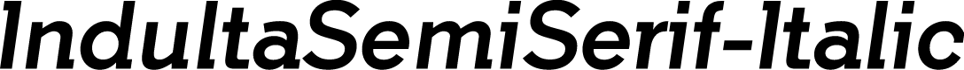IndultaSemiSerif-Italic