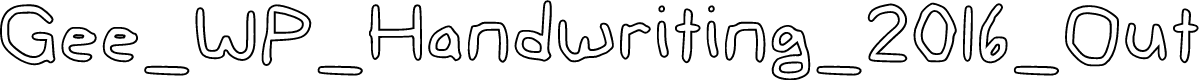 Gee_WP_Handwriting_2016_Outli Book