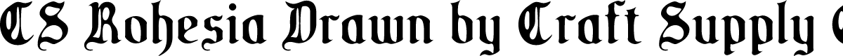 CSRohesiaDrawn-Regular Demo