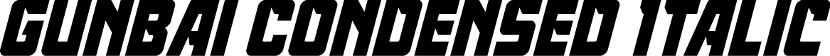 Gunbai Condensed Italic