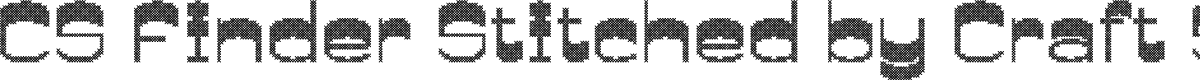 CS Finder Stitched Regular Demo
