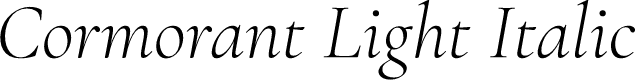 Cormorant Light Italic