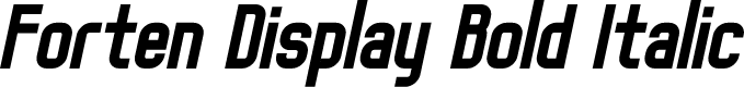 Forten Display Bold Italic