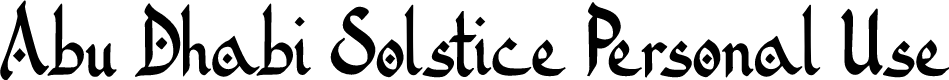 Abu Dhabi Solstice Personal Use