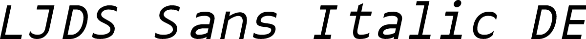 LJDS Sans Italic DEMO
